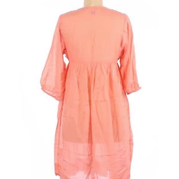 MALENE BIRGIR Size 2 cotton orange light dress in excellent condition - Picture 2 of 6